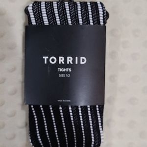 Torrid patterned black tights